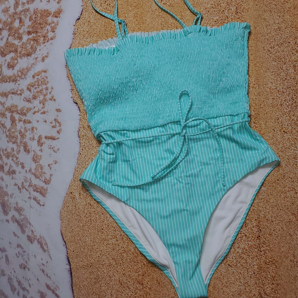 CHELSEA28 Smocked One-Piece Swimsuit